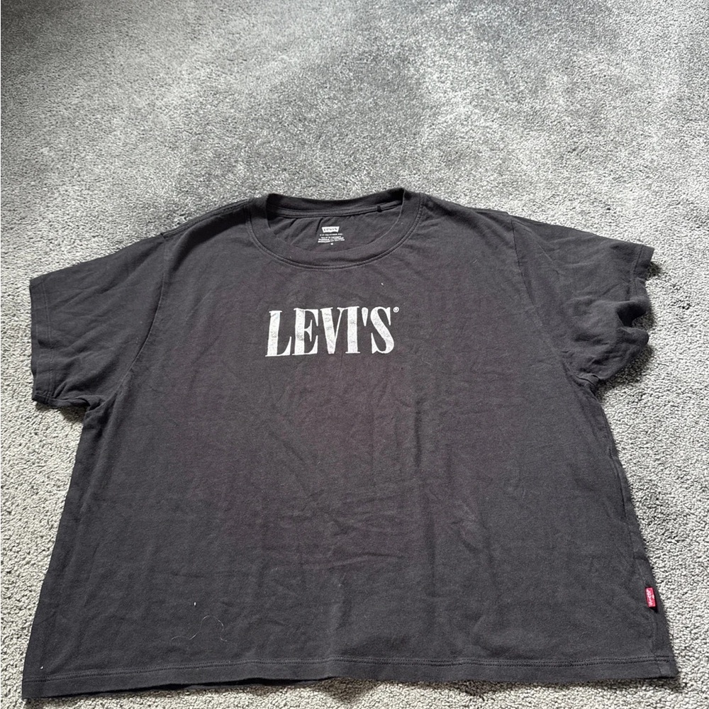 Levi's Charcoal Tee with White Logo